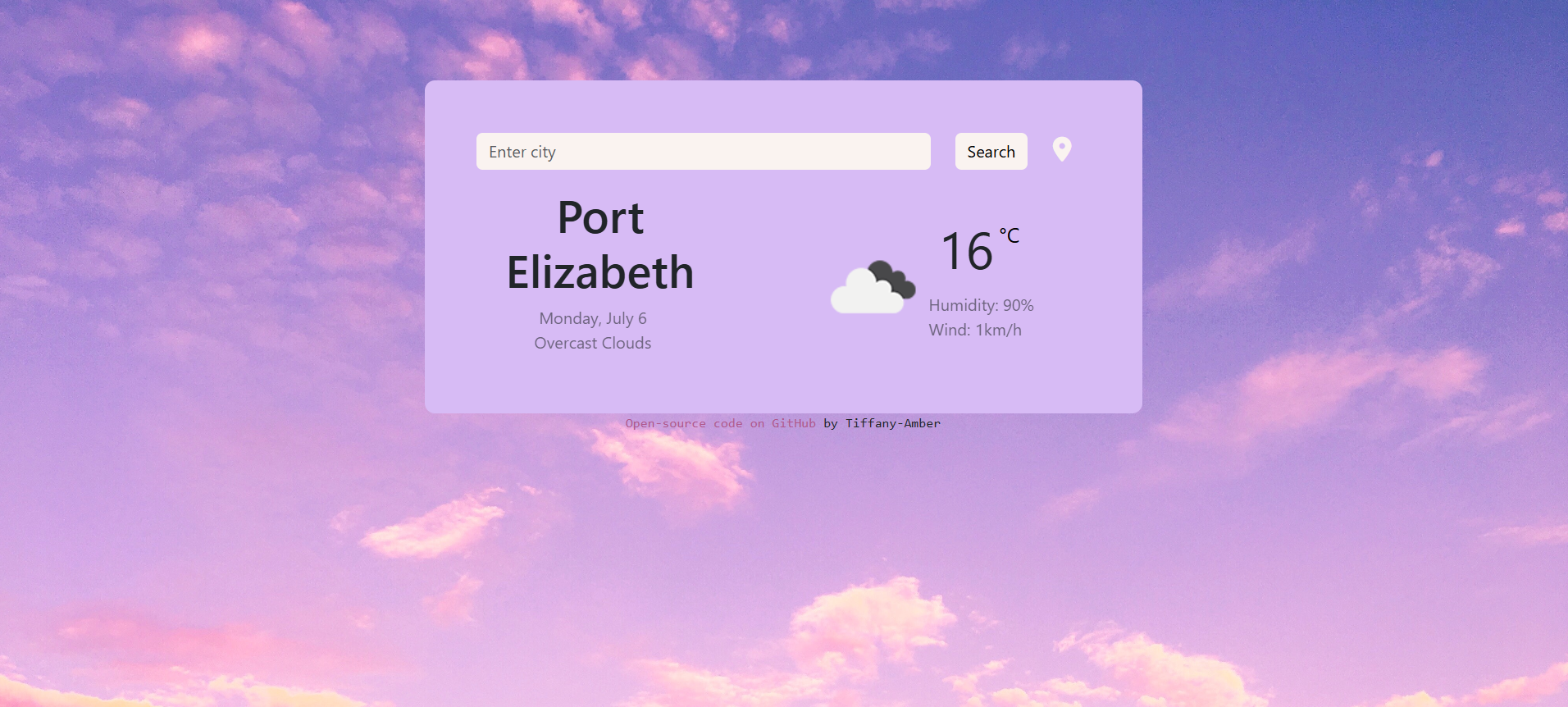 Weather project preview